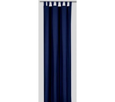 Deko-Einzelschal blickdicht, mit Schlaufen, Farbe dunkelblau