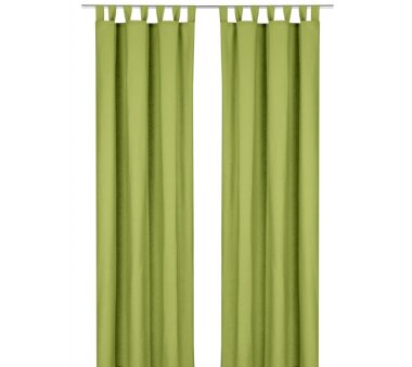 Deko-Einzelschal blickdicht, mit Schlaufen, Farbe grün