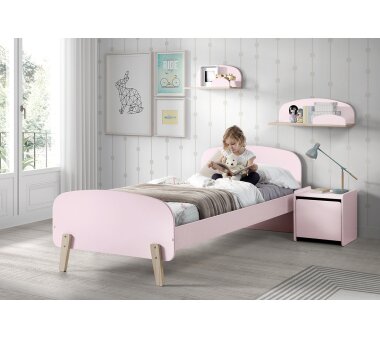 Vipack Einzelbett Kiddy, 90 x 200 cm, rosa