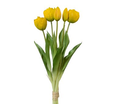 Kunstpflanze Tulpenbund gefüllt, Farbe gelb,...