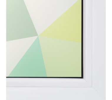 Lichtblick Fensterfolie selbstklebend, Sichtschutz, Pattern Dreieicke grün