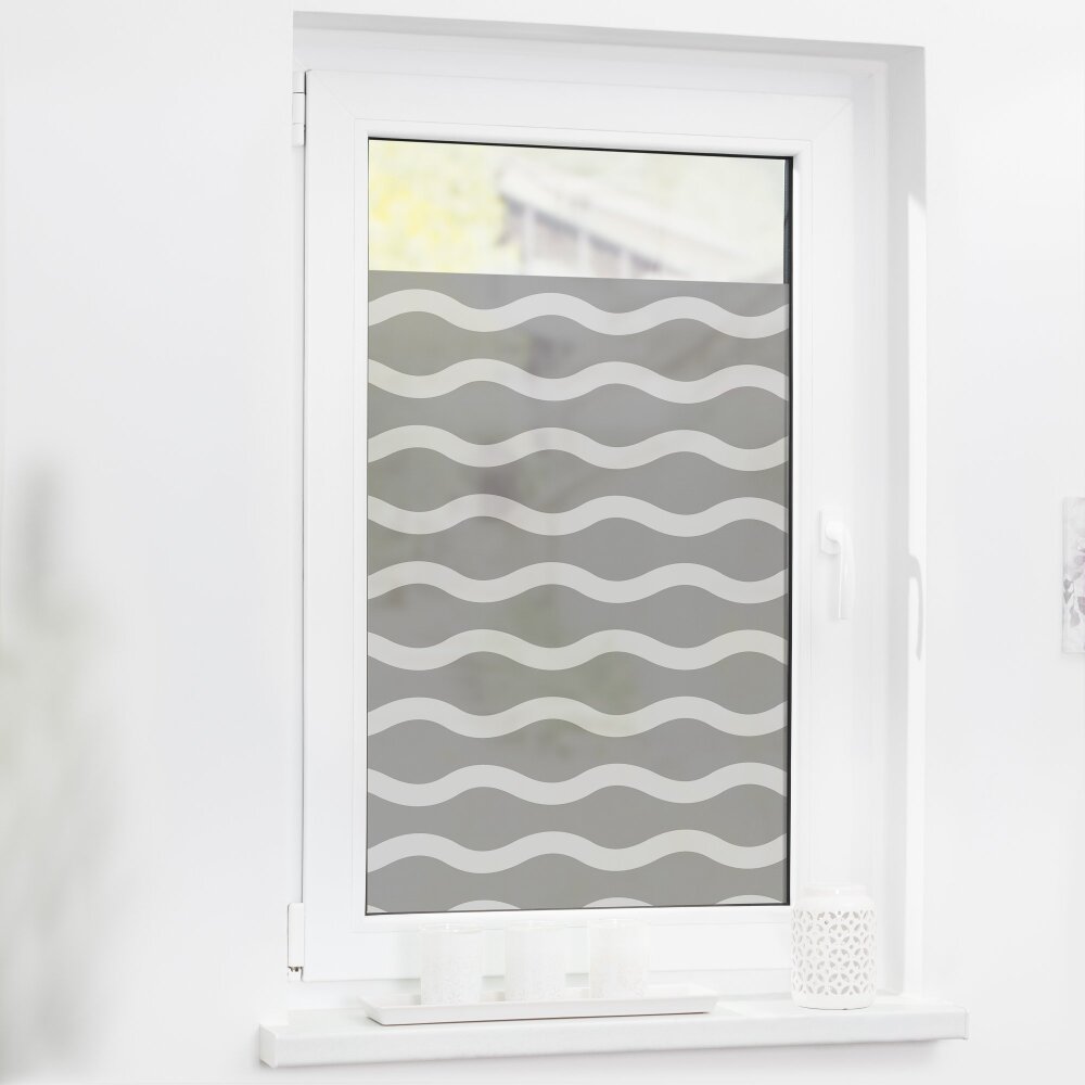 Fensterfolie Welle grau-weiß - online kaufen
