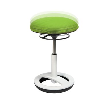 Hocker, Sitzen in Bewegung und 360° Rotation, grün