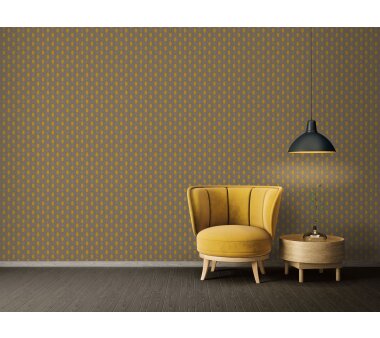 Architects Paper Vliestapete Absolutely chic, Grafik gelb-grau-beige, 10,05 x 0,53 m