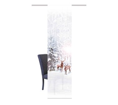 Schiebevorhang Deko blickdicht HIRALIA, Farbe natur, Größe BxH 60x245 cm