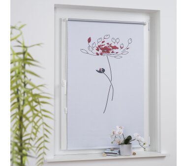 LIEDECO Klemmfix-Rollo Verdunklung, Dessin Blume,  Farbe...