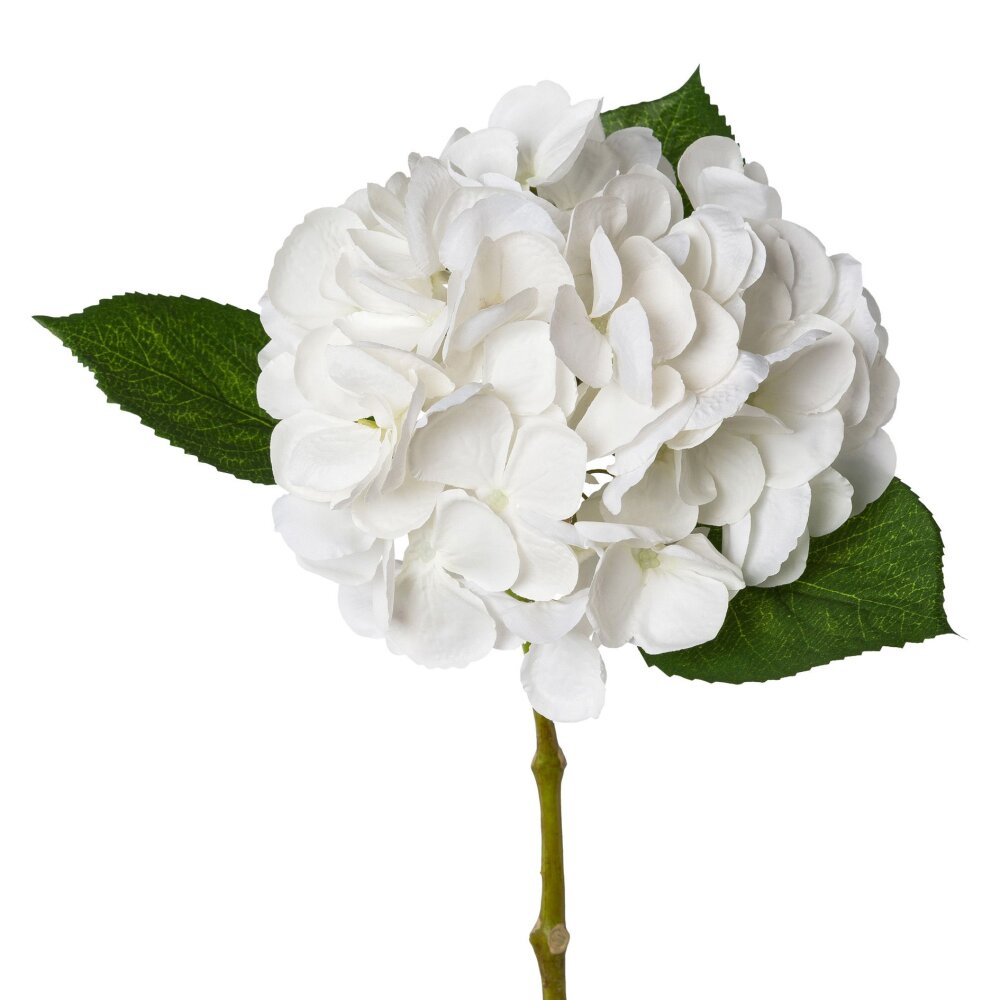 Kunstblume Hortensie weiß, 2er, 48cm | bei Wohnfuehlidee