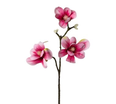 Kunstblume Magnolie, 3 Blüten, 2er Set, Farbe pink,...