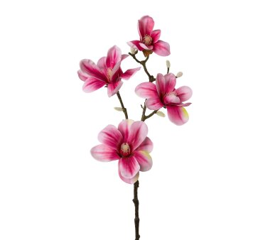 Kunstblume Magnolie, 4 Blüten, 2er Set, Farbe pink,...