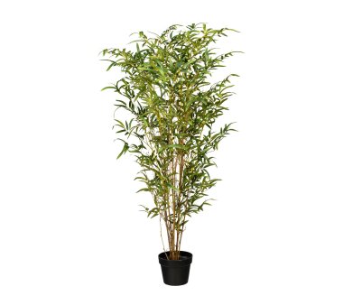 Kunstpflanze Bambus grün, Naturstamm, im...