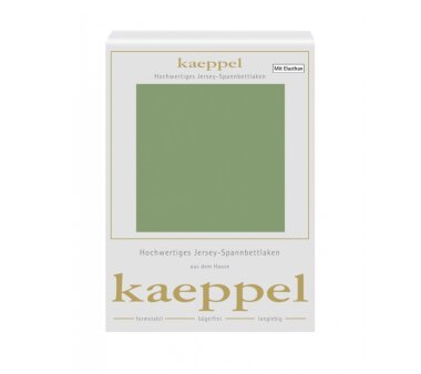 Kaeppel Single Jersey Spannbettlaken mit Elasthan, Fb. olive