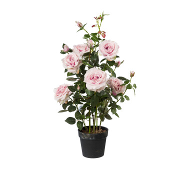 Kunstpflanze Rosenstock, Farbe rosa, inkl. Topf,...