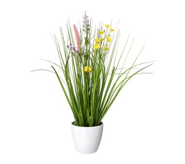 / Lila Blüten-Grasmix, 2er kaufen Flieder Set, Kunstpflanze