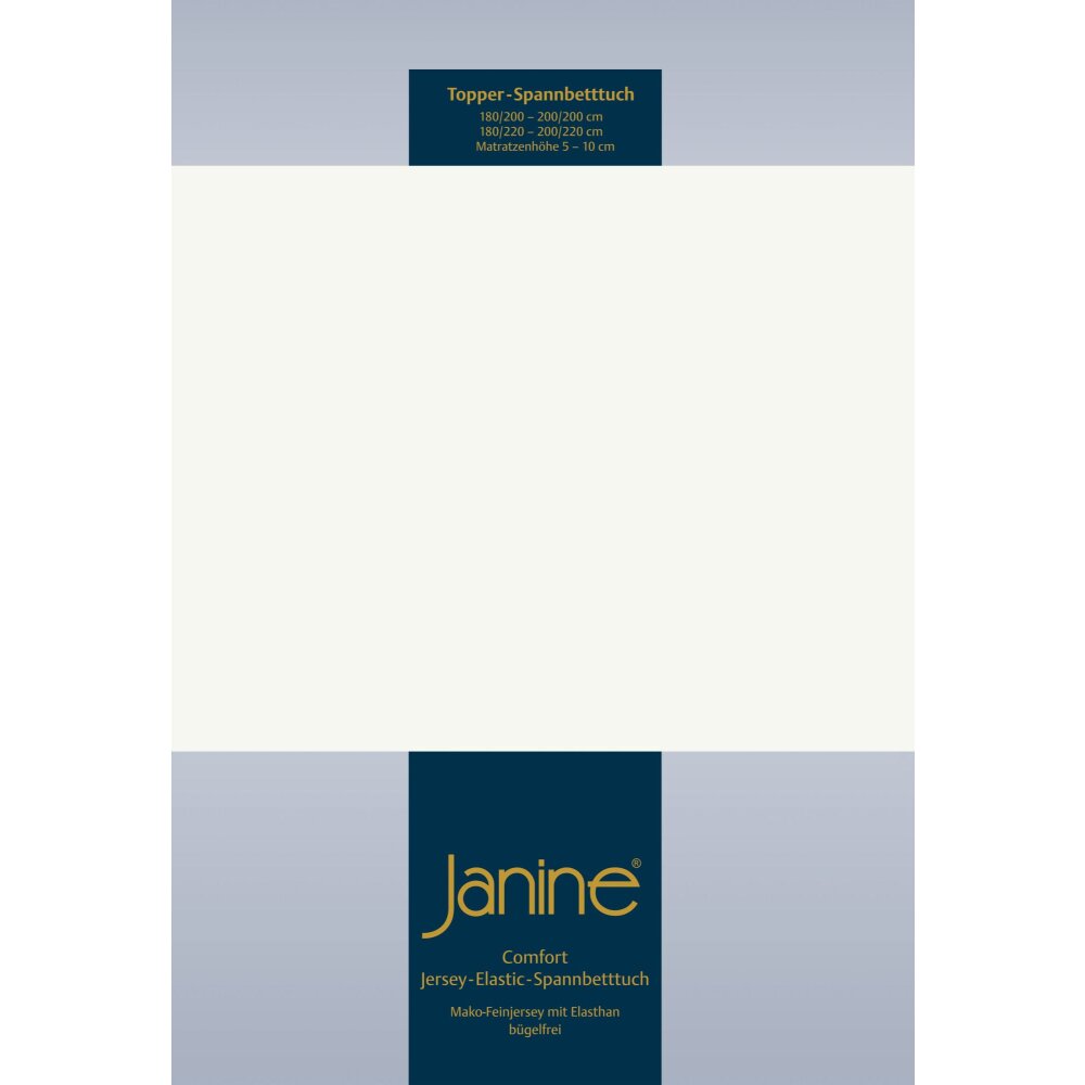 Janine Comfort-Jersey-Spannbettlaken Farbe ecru