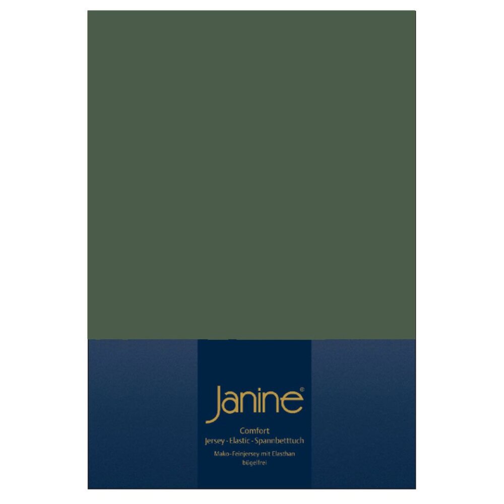 Janine Comfort-Jersey-Spannbettlaken olivgrün