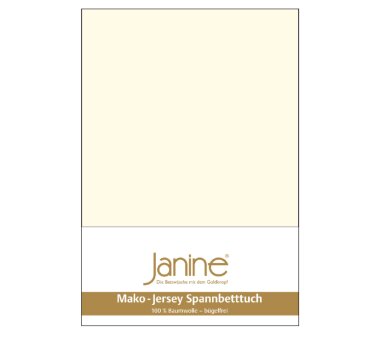 Janine Jersey-Spannbettlaken 5007, natur, 100% Baumwolle,...