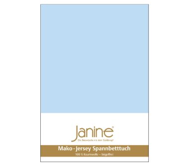 Janine Jersey-Spannbettlaken 5007, hellblau, 100%...