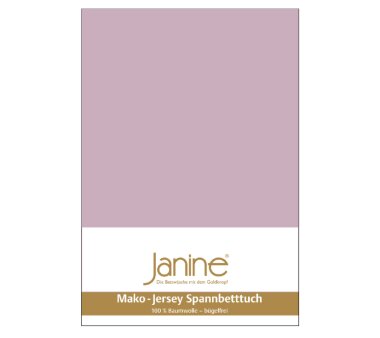 Janine Jersey-Spannbettlaken 5007, altrose, 100%...