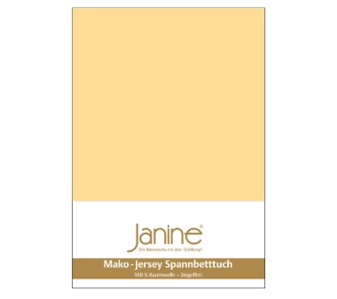 Janine Jersey-Spannbettlaken 5007, vanille, 100%...