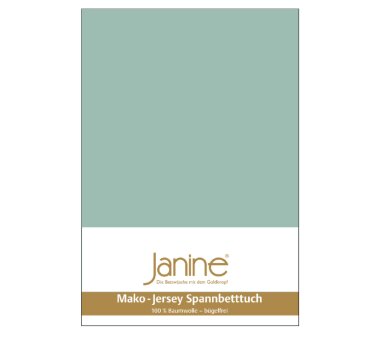 Janine Jersey-Spannbettlaken 5007, rauchgrün, 100%...