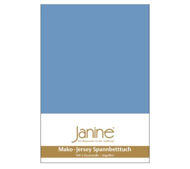 Janine Jersey-Spannbettlaken 5007, blau, 100% Baumwolle,...