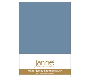 Janine Jersey-Spannbettlaken 5007, denimblau, 100%...