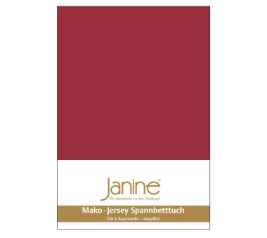 Janine Jersey-Spannbettlaken 5007, granat, 100%...