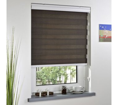 LIEDECO Duo-Rollo mit Blende 80 x 160 cm espresso