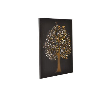 Wanddekoration BAUM 827, schwarz-gold, 51 x 2 x 64 cm