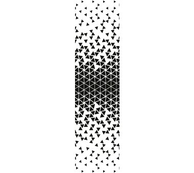 Schiebevorhang Deko blickdicht TRIANGLAR, Farbe schwarz-weiß, Größe BxH 60x245 cm