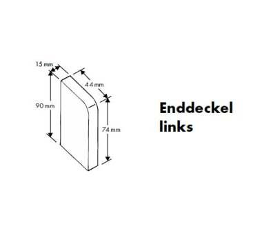 Enddeckel links (2 Stück) passend für Marley...