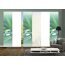 6er-Set Schiebevorhänge GOTAS blickdicht / transparent, Höhe 245 cm, grün