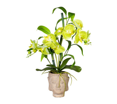 Kunstpflanze Orchideen-Bambus-Arrangement, grün,...