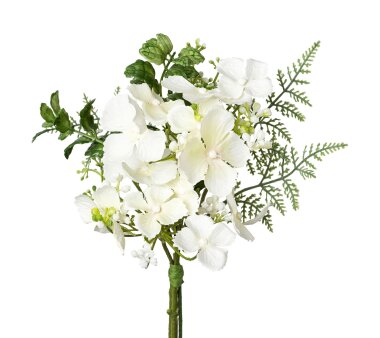 Künstliches Hortensien-Bouquet, 3er Set, weiß,...
