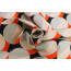 ADAM Wende-Kissenhülle Circles, orange, 50x50 cm, mit Reißverschluss