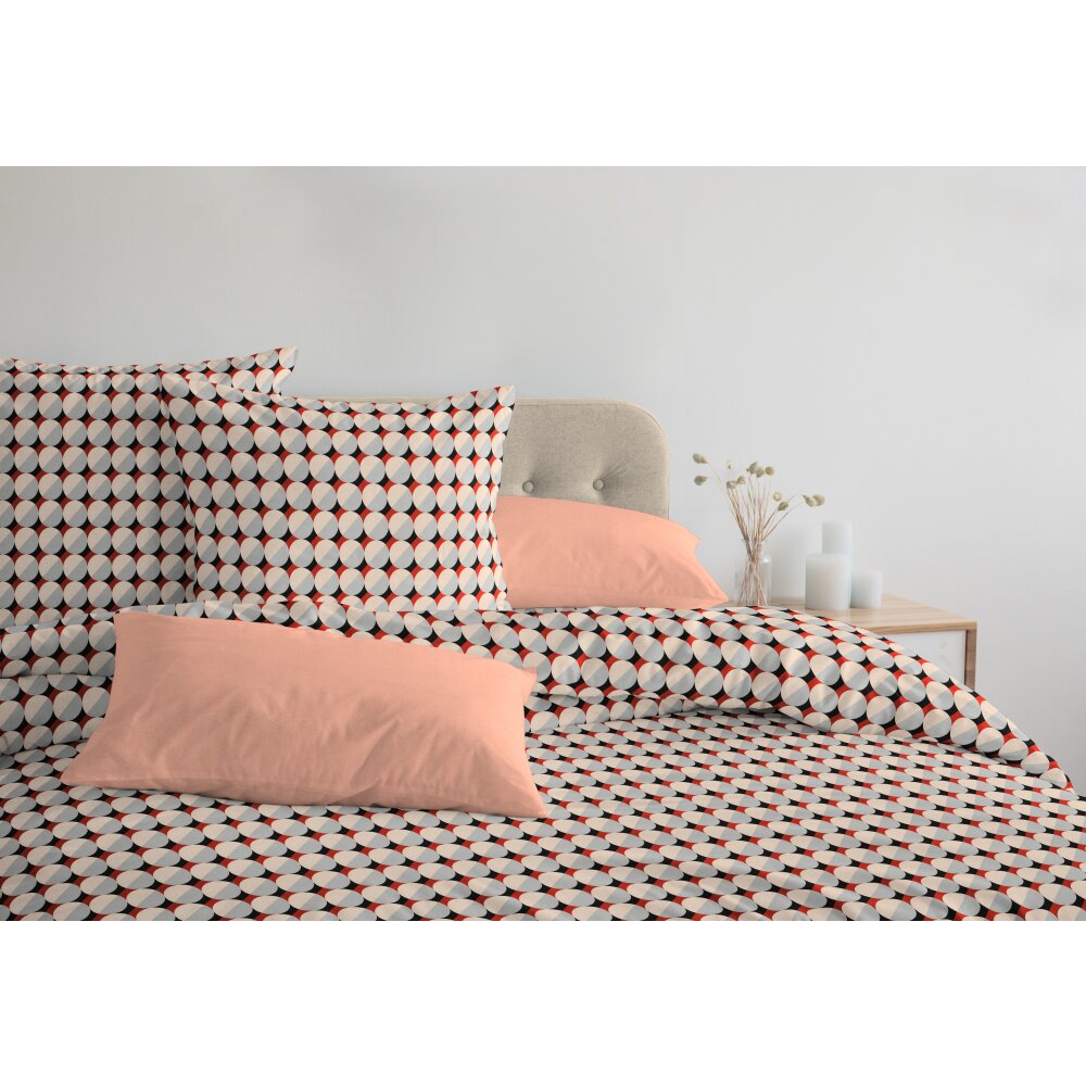 ADAM Bettwäsche-Set Circles, 2-tlg., orange , 80x80 / 135x220 cm, mit  Reißverschluss online kaufen