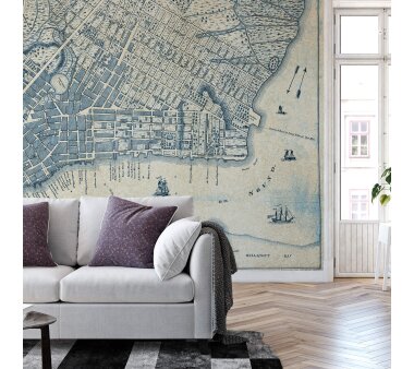 AS Creation Vlies-Fototapete OLD VINTAGE CITY MAP NEW...