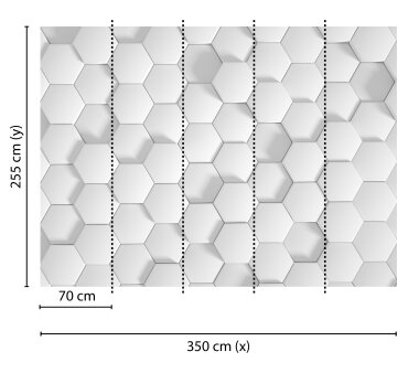 AS Creation Vlies-Fototapete HONEYCOMB 118726, 5 Teile,...