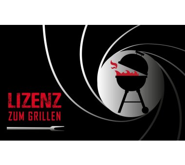 Barbecue-Matte LIZENZ ZUM GRILLEN, Höhe 3 mm, Farbe...