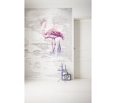 Vlies-Fototapete KOMAR, INFINITY PINK FLAMINGO, 2 Teile,...