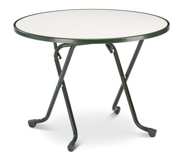 BEST Freizeitmöbel Scheren-Klapptisch PRIMO rund, Ø 100 cm, Farbe grün