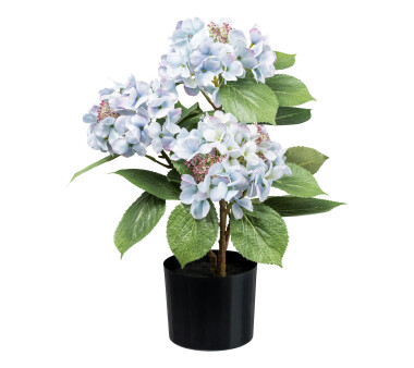Kunstpflanze Hortensienbusch, Farbe hellblau, inkl....