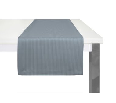 Tischläufer Kuvertsaum, schwarz bei LIGHT, UNI Wohnfuehlidee COLLECTION 150x50 cm, ADAM |