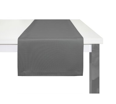 ADAM Tischläufer UNI COLLECTION LIGHT, Kuvertsaum, 150x50 cm, schwarz