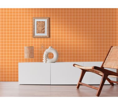 Architects Paper Art of Eden Vliestapete Karriert Orange...