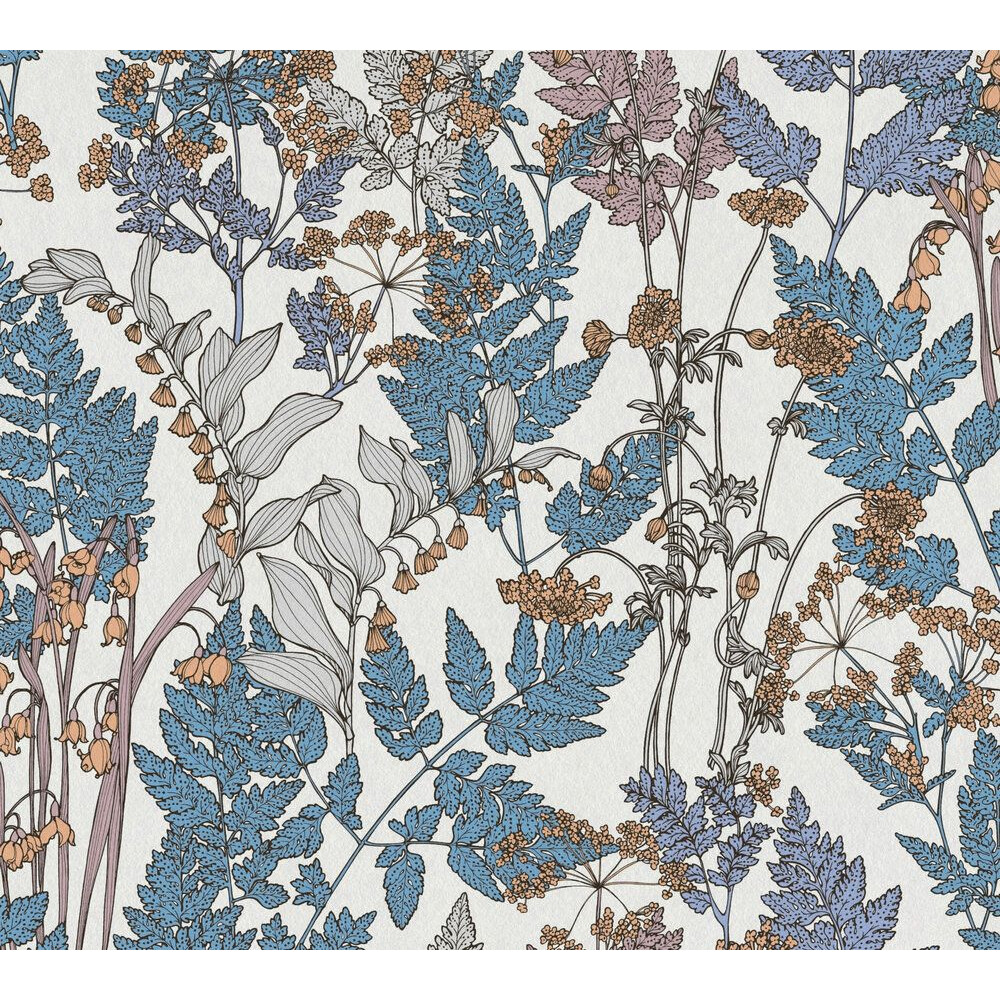 Architects Paper Floral Impression Vliestapete 0,53 Blau Tapete x m 10,05 Florale m matt