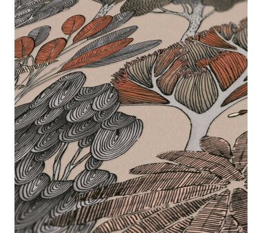 Architects Paper Floral Impression Vliestapete Dschungeltapete Beige matt 10,05 m x 0,53 m