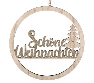 Holz-Hänger-Ring Weihnachten, 5er Set, Farbe natur,...