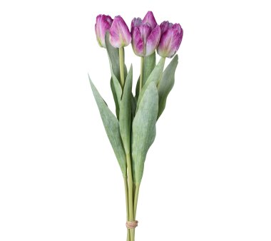 Kunstpflanze Tulpen gefüllt, 39cm 12 Bund, rosa-mix, er