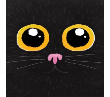 Keilrahmenbild KOMAR BLACK CAT, BxH 30x30 cm